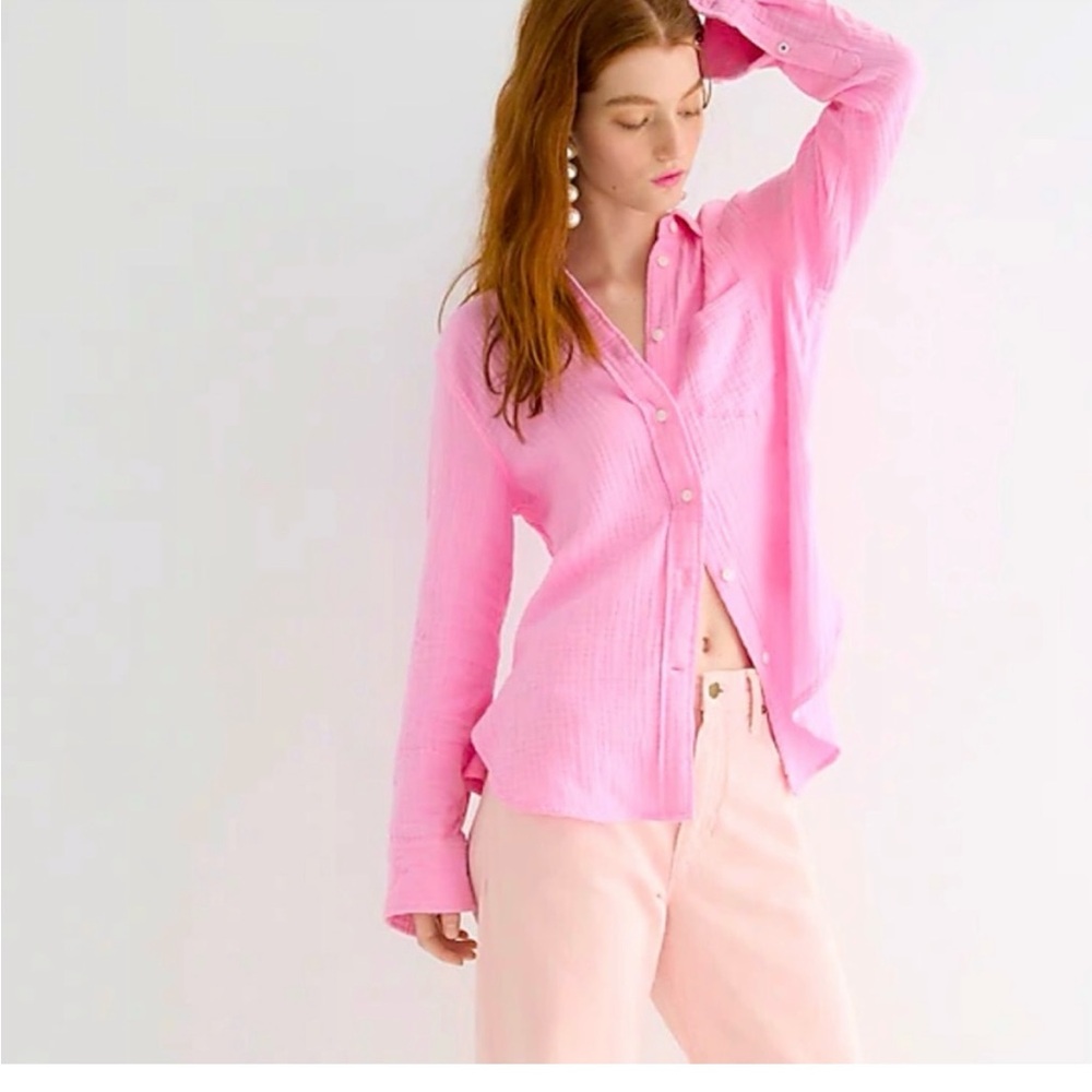 NWT! J.Crew Classic-fit Soft Gauze Shirt NWT Size Large